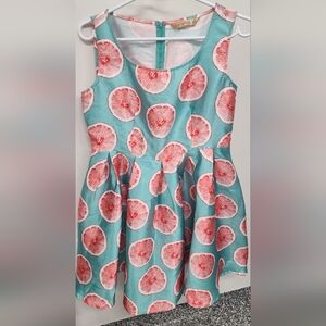 Vibrant Fruit Print Dress